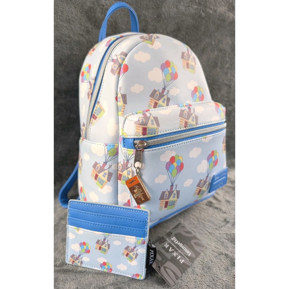 Disney Pixar Loungefly Mini Backpack & Cardholder Set – UP Balloon House & My...